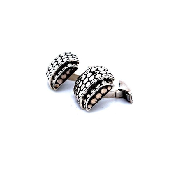 John Hardy Estate Mens Dot Cufflinks Sterling Silver JH18 - Picture 8 of 9